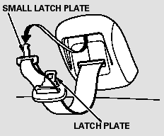 Pull out the small latch plate and the