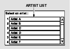 Select the Artist icon, and the artist