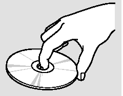 Handle a disc by its edges; never