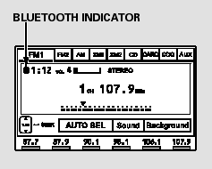The Bluetooth icon  will also