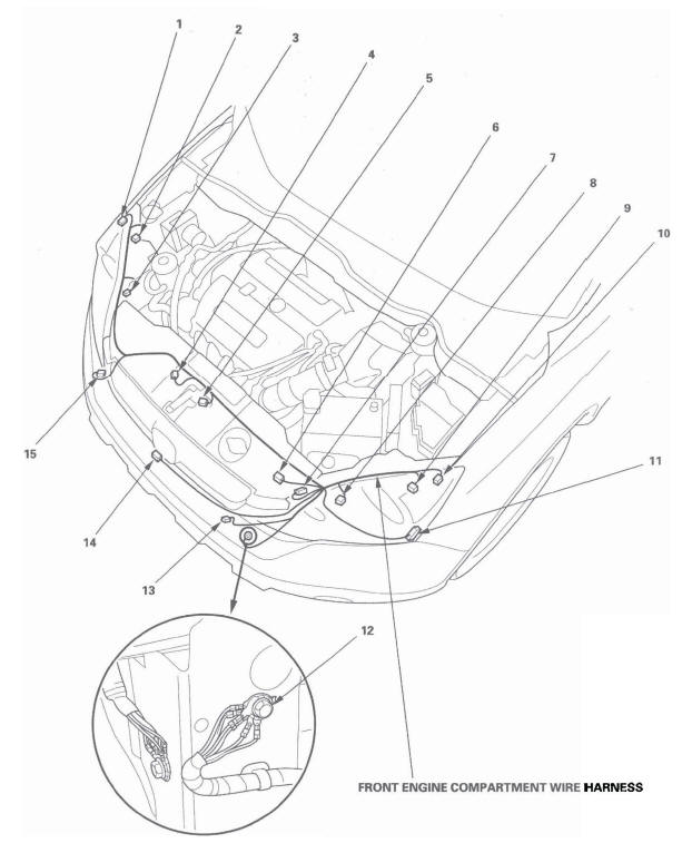 Honda CR-V. Connectors and Harnesses