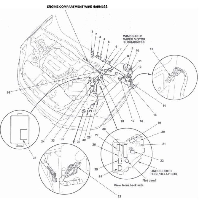 Honda CR-V. Connectors and Harnesses