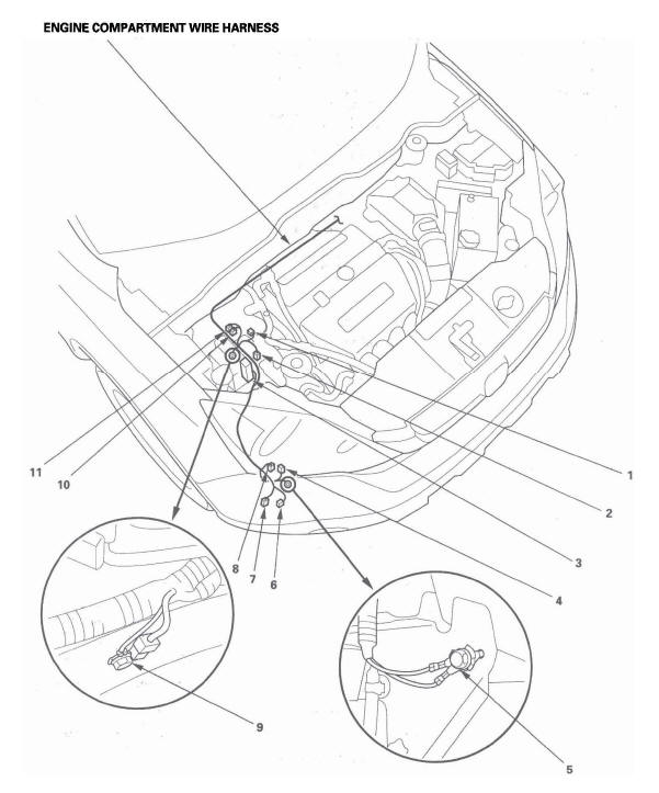 Honda CR-V. Connectors and Harnesses