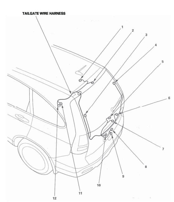 Honda CR-V. Connectors and Harnesses