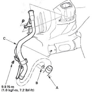 Honda CR-V. Fuel Fill Pipe Removal/Installation