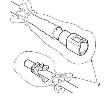 Honda CR-V. Fuel Line/Quick-Connect Fitting Removal