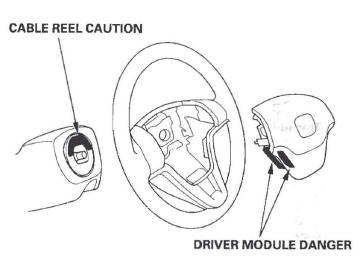 Honda CR-V. Danger/Warning/Caution Label Locations