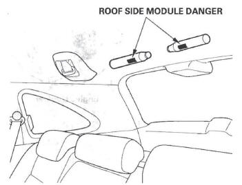 Honda CR-V. Danger/Warning/Caution Label Locations