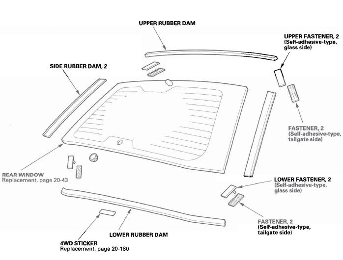 Honda CR-V. Glass