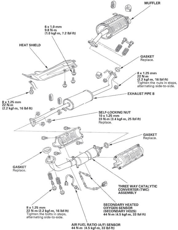 Honda CR-V. Intake Manifold and Exhaust System