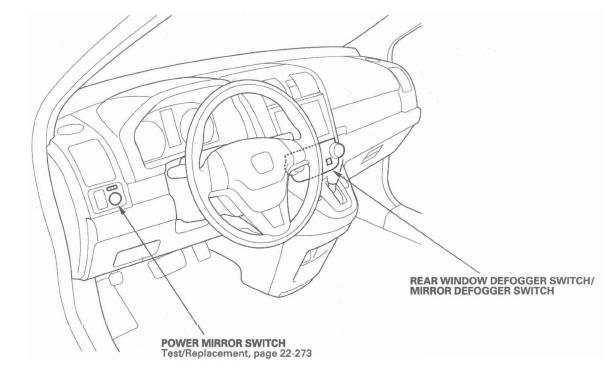 Honda CR-V. Power Mirrors