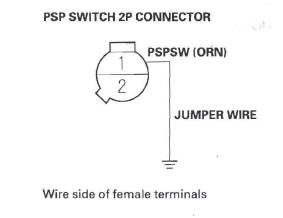 Honda CR-V. PSP Switch Signal Circuit Troubleshooting