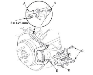 Honda CR-V. Conventional Brake Components