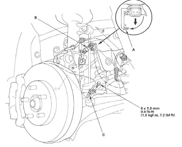 Honda CR-V. VSA (Vehicle Stability Assist) System Components