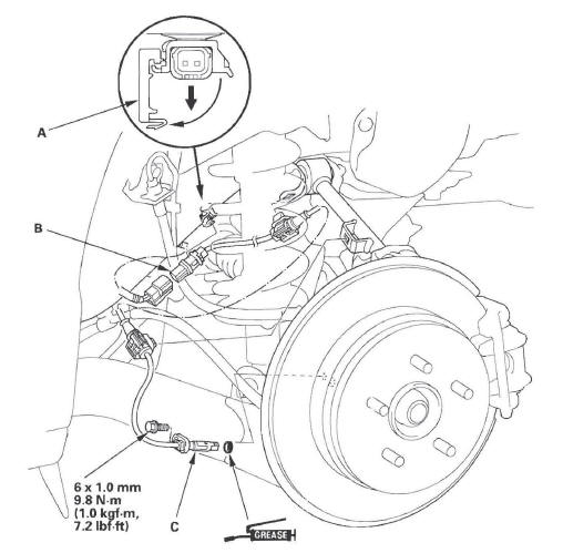 Honda CR-V. VSA (Vehicle Stability Assist) System Components