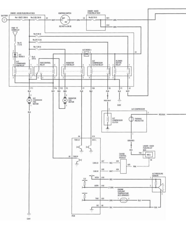 Honda CR-V - System Description - HVAC (Heating, Ventilation, and Air  Conditioning) Remote Start Wiring Diagrams Honda CR-V