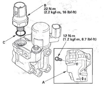 Honda CR-V. Rocker Arm Oil Pressure Switch Removal/Installation